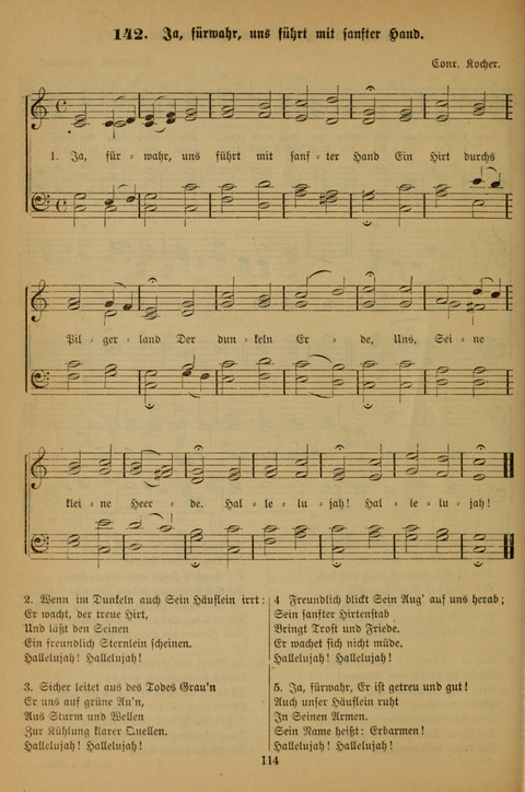 Die Glaubensharfe (With Melodies): Gesangbuch der deutschen Baptisten-Gemeinden. Herausgegeben auf Beschluß der Bundeskonferenz der Deutchen Baptisten-Gemeinden von America (2. ed) page 114