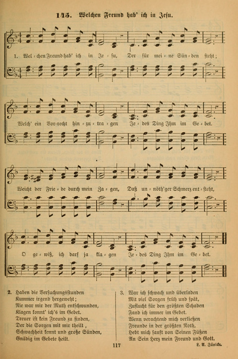 Die Glaubensharfe (With Melodies): Gesangbuch der deutschen Baptisten-Gemeinden. Herausgegeben auf Beschluß der Bundeskonferenz der Deutchen Baptisten-Gemeinden von America (2. ed) page 117