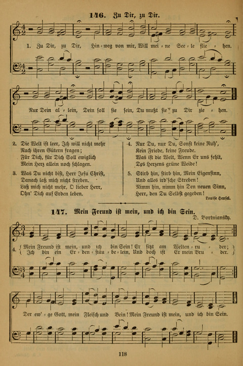 Die Glaubensharfe (With Melodies): Gesangbuch der deutschen Baptisten-Gemeinden. Herausgegeben auf Beschluß der Bundeskonferenz der Deutchen Baptisten-Gemeinden von America (2. ed) page 118