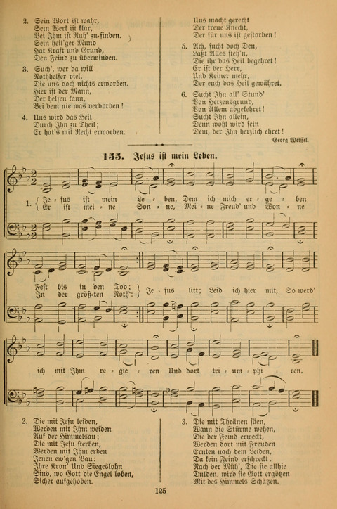 Die Glaubensharfe (With Melodies): Gesangbuch der deutschen Baptisten-Gemeinden. Herausgegeben auf Beschluß der Bundeskonferenz der Deutchen Baptisten-Gemeinden von America (2. ed) page 125