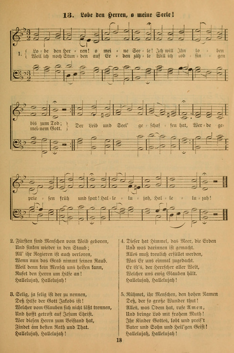 Die Glaubensharfe (With Melodies): Gesangbuch der deutschen Baptisten-Gemeinden. Herausgegeben auf Beschluß der Bundeskonferenz der Deutchen Baptisten-Gemeinden von America (2. ed) page 13