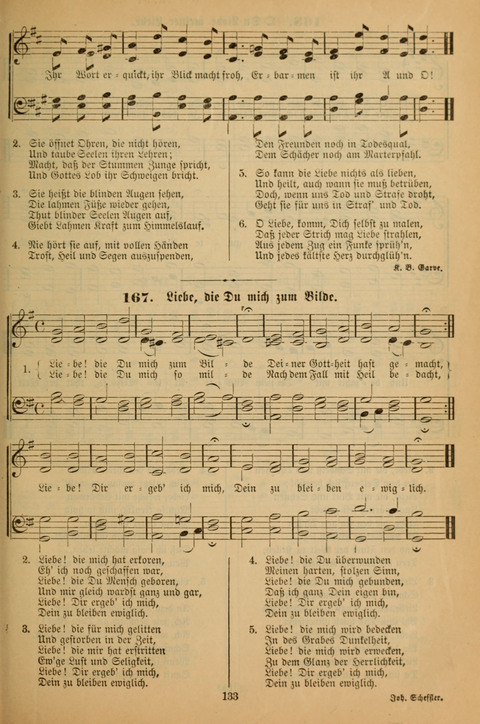 Die Glaubensharfe (With Melodies): Gesangbuch der deutschen Baptisten-Gemeinden. Herausgegeben auf Beschluß der Bundeskonferenz der Deutchen Baptisten-Gemeinden von America (2. ed) page 133