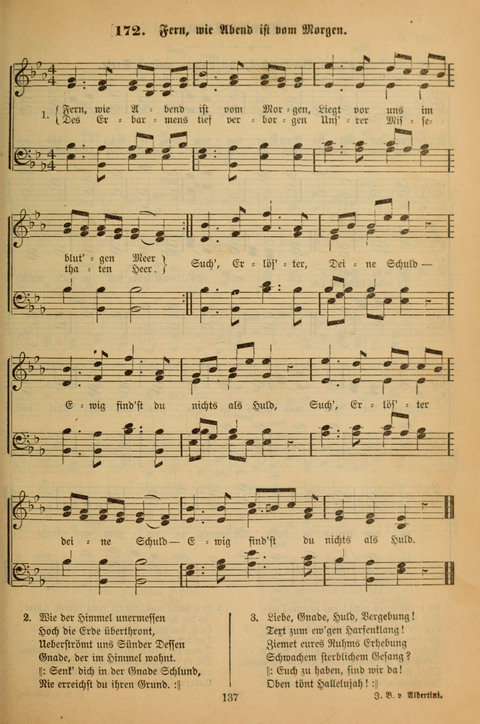 Die Glaubensharfe (With Melodies): Gesangbuch der deutschen Baptisten-Gemeinden. Herausgegeben auf Beschluß der Bundeskonferenz der Deutchen Baptisten-Gemeinden von America (2. ed) page 137