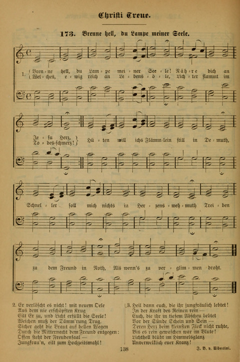 Die Glaubensharfe (With Melodies): Gesangbuch der deutschen Baptisten-Gemeinden. Herausgegeben auf Beschluß der Bundeskonferenz der Deutchen Baptisten-Gemeinden von America (2. ed) page 138