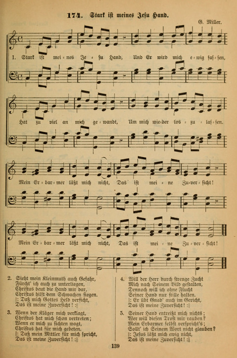 Die Glaubensharfe (With Melodies): Gesangbuch der deutschen Baptisten-Gemeinden. Herausgegeben auf Beschluß der Bundeskonferenz der Deutchen Baptisten-Gemeinden von America (2. ed) page 139