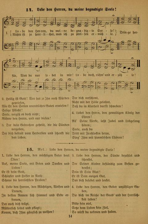 Die Glaubensharfe (With Melodies): Gesangbuch der deutschen Baptisten-Gemeinden. Herausgegeben auf Beschluß der Bundeskonferenz der Deutchen Baptisten-Gemeinden von America (2. ed) page 14