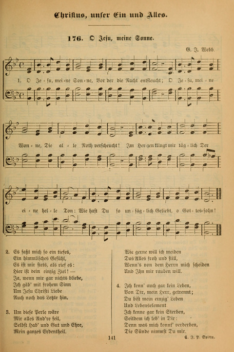 Die Glaubensharfe (With Melodies): Gesangbuch der deutschen Baptisten-Gemeinden. Herausgegeben auf Beschluß der Bundeskonferenz der Deutchen Baptisten-Gemeinden von America (2. ed) page 141