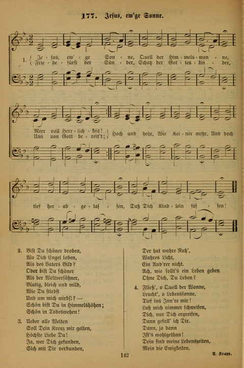 Die Glaubensharfe (With Melodies): Gesangbuch der deutschen Baptisten-Gemeinden. Herausgegeben auf Beschluß der Bundeskonferenz der Deutchen Baptisten-Gemeinden von America (2. ed) page 142