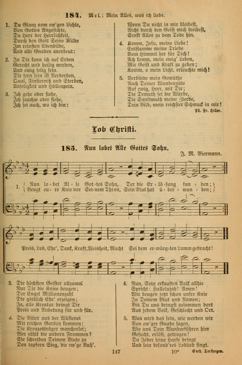 Die Glaubensharfe (With Melodies): Gesangbuch der deutschen Baptisten-Gemeinden. Herausgegeben auf Beschluß der Bundeskonferenz der Deutchen Baptisten-Gemeinden von America (2. ed) page 147