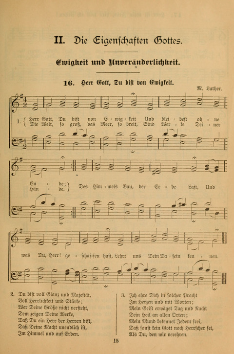 Die Glaubensharfe (With Melodies): Gesangbuch der deutschen Baptisten-Gemeinden. Herausgegeben auf Beschluß der Bundeskonferenz der Deutchen Baptisten-Gemeinden von America (2. ed) page 15