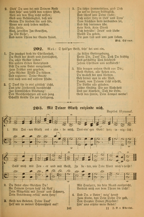 Die Glaubensharfe (With Melodies): Gesangbuch der deutschen Baptisten-Gemeinden. Herausgegeben auf Beschluß der Bundeskonferenz der Deutchen Baptisten-Gemeinden von America (2. ed) page 161