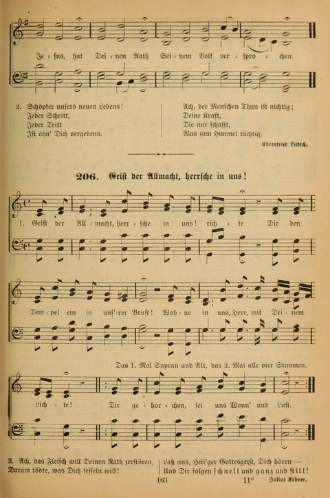 Die Glaubensharfe (With Melodies): Gesangbuch der deutschen Baptisten-Gemeinden. Herausgegeben auf Beschluß der Bundeskonferenz der Deutchen Baptisten-Gemeinden von America (2. ed) page 163