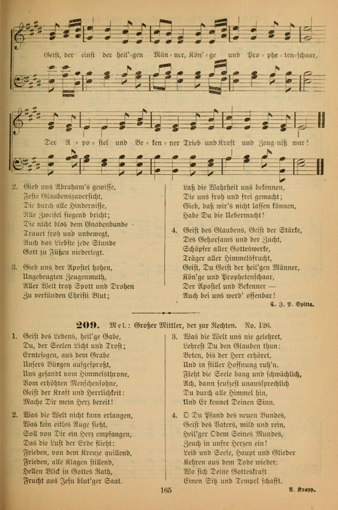 Die Glaubensharfe (With Melodies): Gesangbuch der deutschen Baptisten-Gemeinden. Herausgegeben auf Beschluß der Bundeskonferenz der Deutchen Baptisten-Gemeinden von America (2. ed) page 165