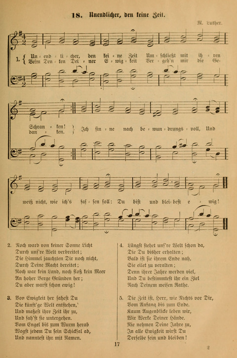 Die Glaubensharfe (With Melodies): Gesangbuch der deutschen Baptisten-Gemeinden. Herausgegeben auf Beschluß der Bundeskonferenz der Deutchen Baptisten-Gemeinden von America (2. ed) page 17