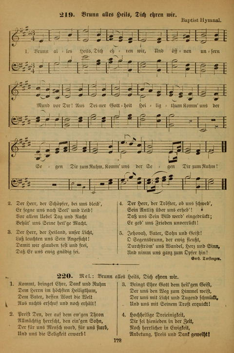 Die Glaubensharfe (With Melodies): Gesangbuch der deutschen Baptisten-Gemeinden. Herausgegeben auf Beschluß der Bundeskonferenz der Deutchen Baptisten-Gemeinden von America (2. ed) page 172