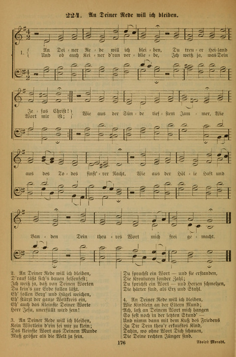 Die Glaubensharfe (With Melodies): Gesangbuch der deutschen Baptisten-Gemeinden. Herausgegeben auf Beschluß der Bundeskonferenz der Deutchen Baptisten-Gemeinden von America (2. ed) page 176