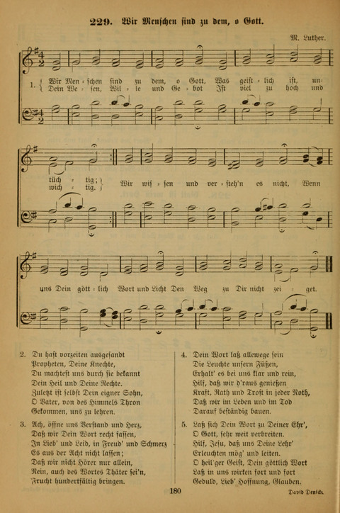 Die Glaubensharfe (With Melodies): Gesangbuch der deutschen Baptisten-Gemeinden. Herausgegeben auf Beschluß der Bundeskonferenz der Deutchen Baptisten-Gemeinden von America (2. ed) page 180