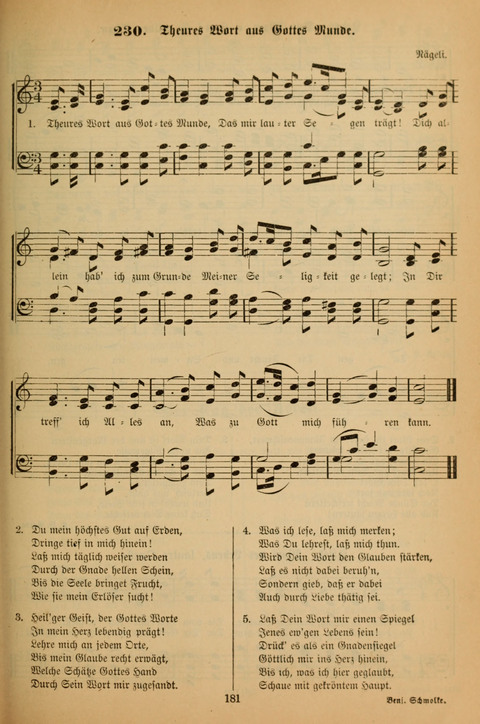 Die Glaubensharfe (With Melodies): Gesangbuch der deutschen Baptisten-Gemeinden. Herausgegeben auf Beschluß der Bundeskonferenz der Deutchen Baptisten-Gemeinden von America (2. ed) page 181