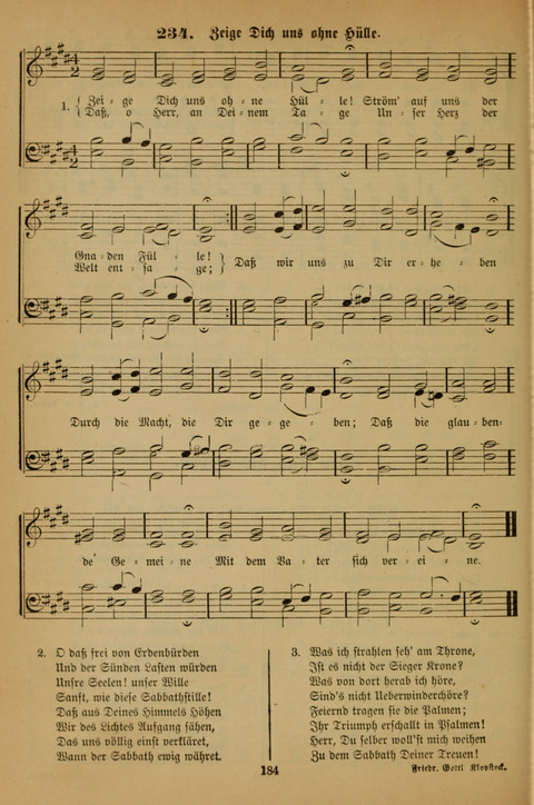 Die Glaubensharfe (With Melodies): Gesangbuch der deutschen Baptisten-Gemeinden. Herausgegeben auf Beschluß der Bundeskonferenz der Deutchen Baptisten-Gemeinden von America (2. ed) page 184