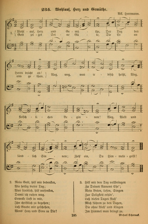 Die Glaubensharfe (With Melodies): Gesangbuch der deutschen Baptisten-Gemeinden. Herausgegeben auf Beschluß der Bundeskonferenz der Deutchen Baptisten-Gemeinden von America (2. ed) page 185