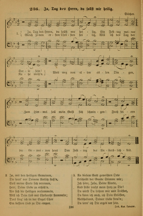 Die Glaubensharfe (With Melodies): Gesangbuch der deutschen Baptisten-Gemeinden. Herausgegeben auf Beschluß der Bundeskonferenz der Deutchen Baptisten-Gemeinden von America (2. ed) page 186