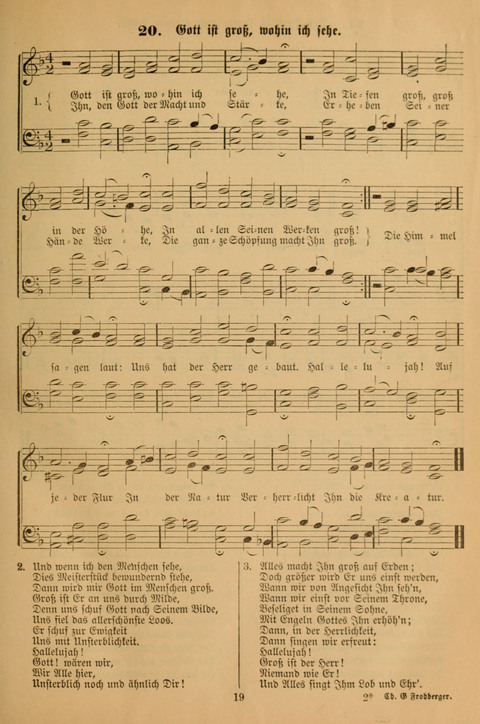 Die Glaubensharfe (With Melodies): Gesangbuch der deutschen Baptisten-Gemeinden. Herausgegeben auf Beschluß der Bundeskonferenz der Deutchen Baptisten-Gemeinden von America (2. ed) page 19