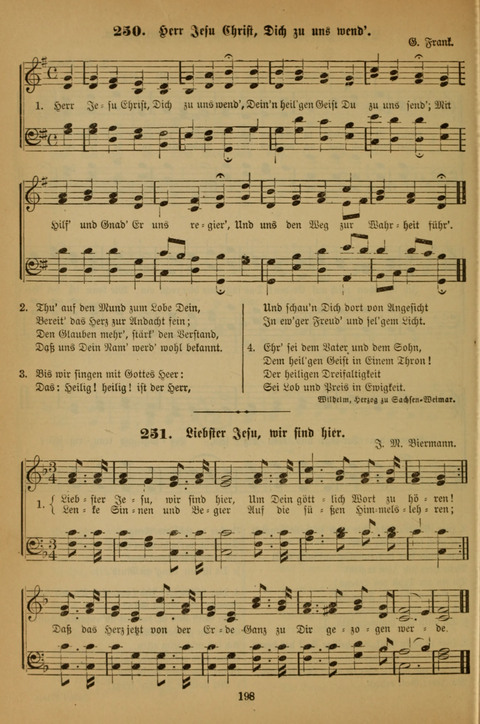 Die Glaubensharfe (With Melodies): Gesangbuch der deutschen Baptisten-Gemeinden. Herausgegeben auf Beschluß der Bundeskonferenz der Deutchen Baptisten-Gemeinden von America (2. ed) page 198