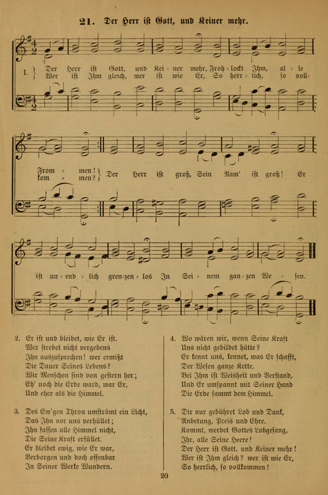 Die Glaubensharfe (With Melodies): Gesangbuch der deutschen Baptisten-Gemeinden. Herausgegeben auf Beschluß der Bundeskonferenz der Deutchen Baptisten-Gemeinden von America (2. ed) page 20