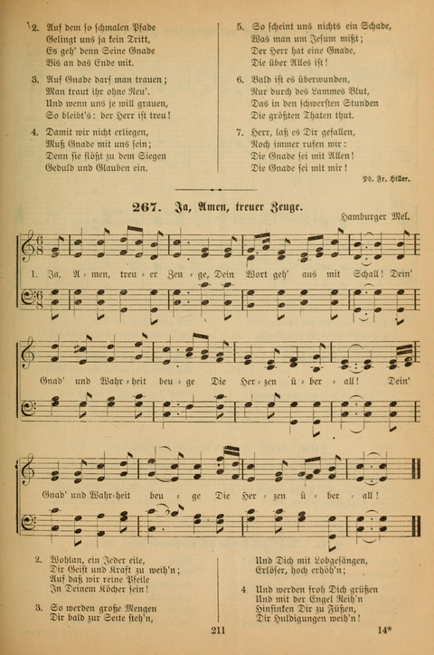 Die Glaubensharfe (With Melodies): Gesangbuch der deutschen Baptisten-Gemeinden. Herausgegeben auf Beschluß der Bundeskonferenz der Deutchen Baptisten-Gemeinden von America (2. ed) page 211