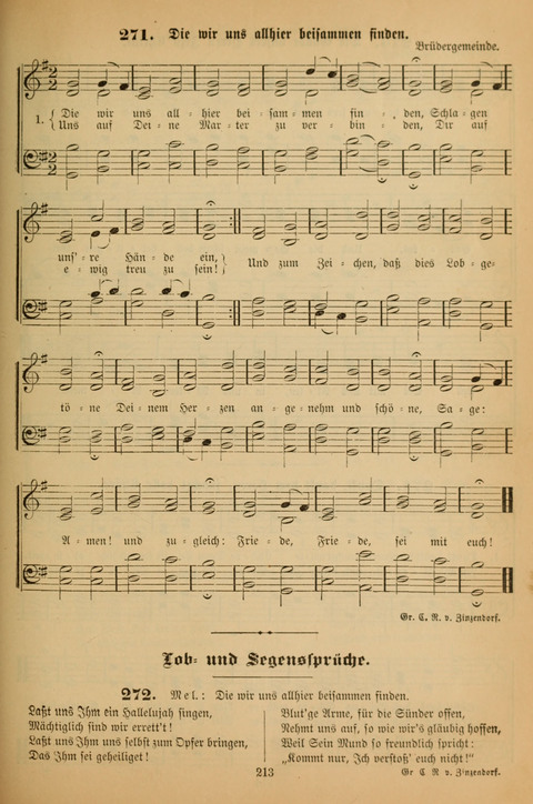 Die Glaubensharfe (With Melodies): Gesangbuch der deutschen Baptisten-Gemeinden. Herausgegeben auf Beschluß der Bundeskonferenz der Deutchen Baptisten-Gemeinden von America (2. ed) page 213