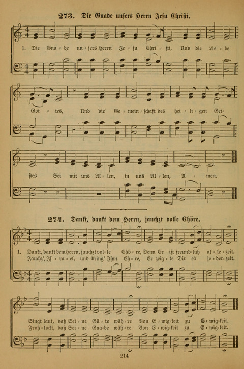 Die Glaubensharfe (With Melodies): Gesangbuch der deutschen Baptisten-Gemeinden. Herausgegeben auf Beschluß der Bundeskonferenz der Deutchen Baptisten-Gemeinden von America (2. ed) page 214