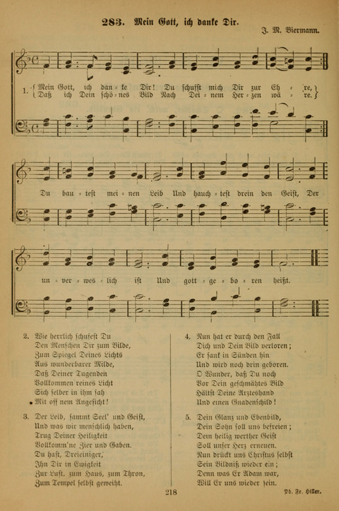 Die Glaubensharfe (With Melodies): Gesangbuch der deutschen Baptisten-Gemeinden. Herausgegeben auf Beschluß der Bundeskonferenz der Deutchen Baptisten-Gemeinden von America (2. ed) page 218