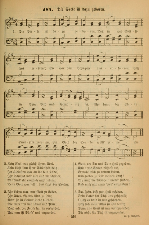 Die Glaubensharfe (With Melodies): Gesangbuch der deutschen Baptisten-Gemeinden. Herausgegeben auf Beschluß der Bundeskonferenz der Deutchen Baptisten-Gemeinden von America (2. ed) page 219