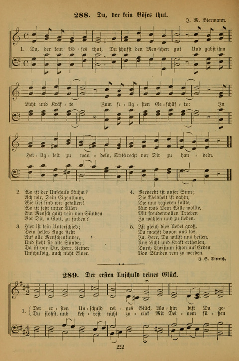 Die Glaubensharfe (With Melodies): Gesangbuch der deutschen Baptisten-Gemeinden. Herausgegeben auf Beschluß der Bundeskonferenz der Deutchen Baptisten-Gemeinden von America (2. ed) page 222