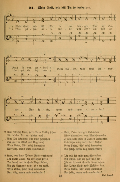 Die Glaubensharfe (With Melodies): Gesangbuch der deutschen Baptisten-Gemeinden. Herausgegeben auf Beschluß der Bundeskonferenz der Deutchen Baptisten-Gemeinden von America (2. ed) page 23