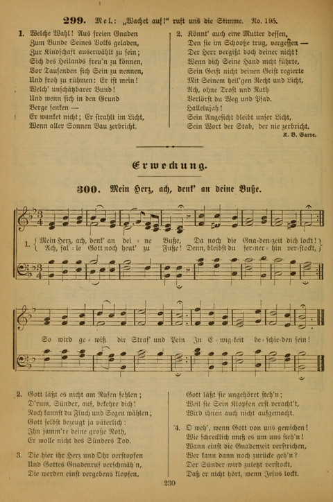 Die Glaubensharfe (With Melodies): Gesangbuch der deutschen Baptisten-Gemeinden. Herausgegeben auf Beschluß der Bundeskonferenz der Deutchen Baptisten-Gemeinden von America (2. ed) page 230