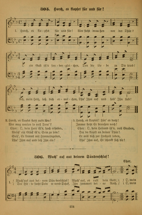 Die Glaubensharfe (With Melodies): Gesangbuch der deutschen Baptisten-Gemeinden. Herausgegeben auf Beschluß der Bundeskonferenz der Deutchen Baptisten-Gemeinden von America (2. ed) page 234