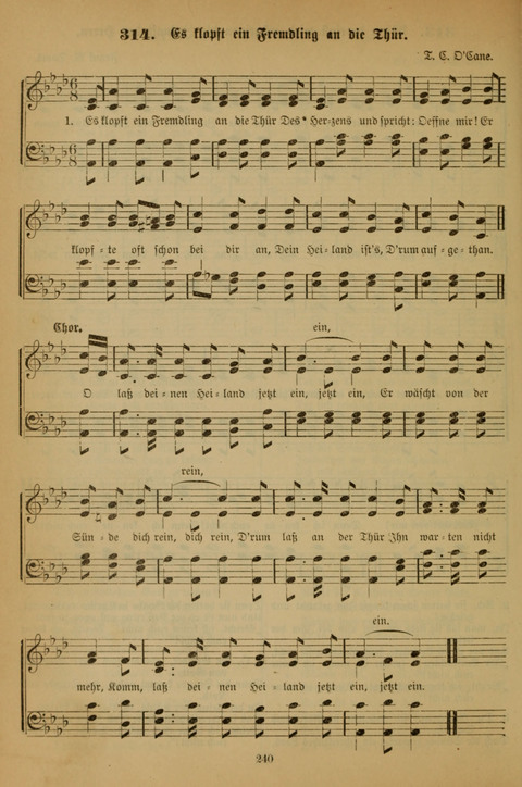 Die Glaubensharfe (With Melodies): Gesangbuch der deutschen Baptisten-Gemeinden. Herausgegeben auf Beschluß der Bundeskonferenz der Deutchen Baptisten-Gemeinden von America (2. ed) page 240