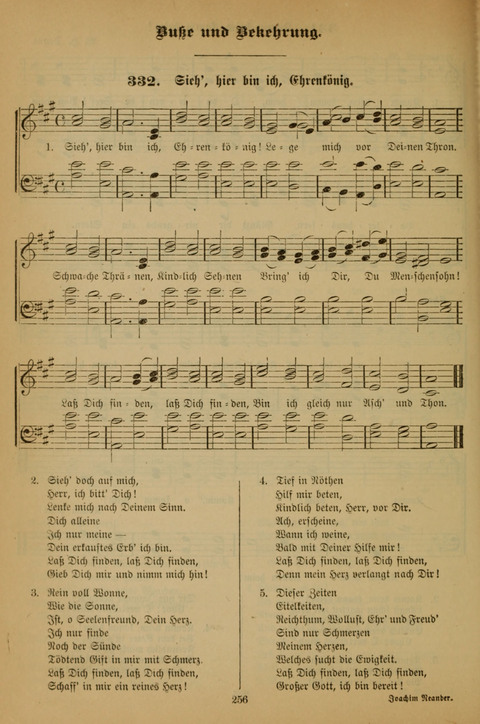 Die Glaubensharfe (With Melodies): Gesangbuch der deutschen Baptisten-Gemeinden. Herausgegeben auf Beschluß der Bundeskonferenz der Deutchen Baptisten-Gemeinden von America (2. ed) page 256