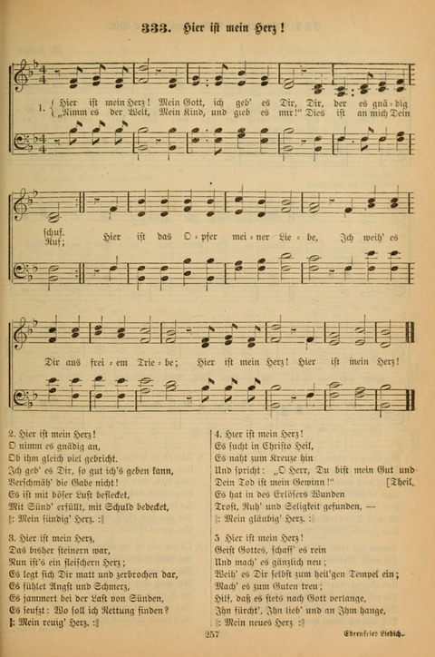 Die Glaubensharfe (With Melodies): Gesangbuch der deutschen Baptisten-Gemeinden. Herausgegeben auf Beschluß der Bundeskonferenz der Deutchen Baptisten-Gemeinden von America (2. ed) page 257