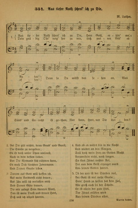 Die Glaubensharfe (With Melodies): Gesangbuch der deutschen Baptisten-Gemeinden. Herausgegeben auf Beschluß der Bundeskonferenz der Deutchen Baptisten-Gemeinden von America (2. ed) page 258