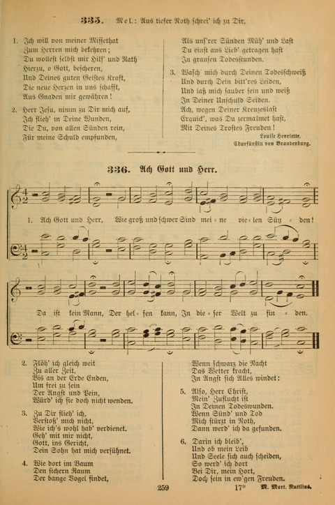 Die Glaubensharfe (With Melodies): Gesangbuch der deutschen Baptisten-Gemeinden. Herausgegeben auf Beschluß der Bundeskonferenz der Deutchen Baptisten-Gemeinden von America (2. ed) page 259