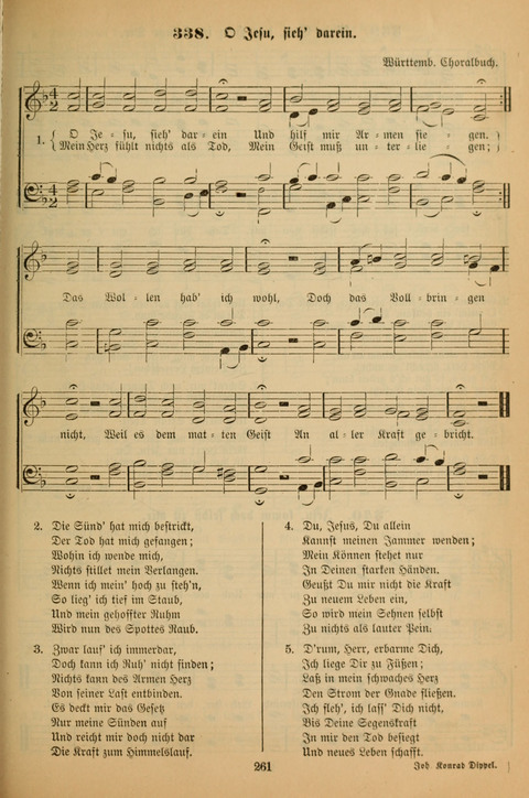 Die Glaubensharfe (With Melodies): Gesangbuch der deutschen Baptisten-Gemeinden. Herausgegeben auf Beschluß der Bundeskonferenz der Deutchen Baptisten-Gemeinden von America (2. ed) page 261