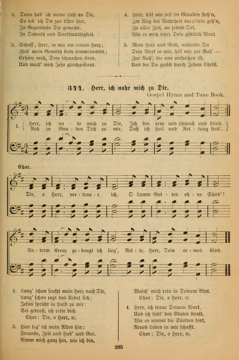 Die Glaubensharfe (With Melodies): Gesangbuch der deutschen Baptisten-Gemeinden. Herausgegeben auf Beschluß der Bundeskonferenz der Deutchen Baptisten-Gemeinden von America (2. ed) page 265