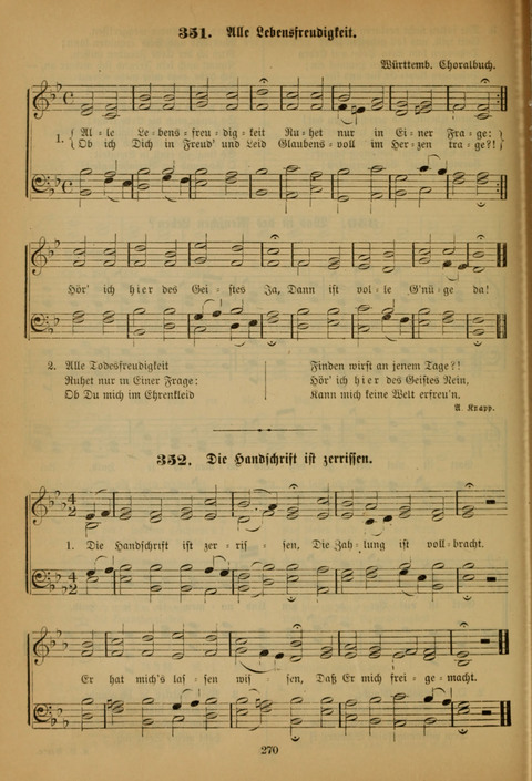 Die Glaubensharfe (With Melodies): Gesangbuch der deutschen Baptisten-Gemeinden. Herausgegeben auf Beschluß der Bundeskonferenz der Deutchen Baptisten-Gemeinden von America (2. ed) page 270