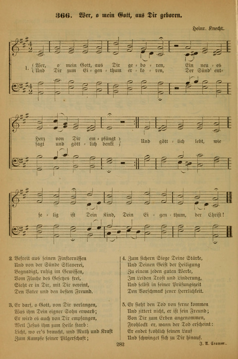 Die Glaubensharfe (With Melodies): Gesangbuch der deutschen Baptisten-Gemeinden. Herausgegeben auf Beschluß der Bundeskonferenz der Deutchen Baptisten-Gemeinden von America (2. ed) page 282