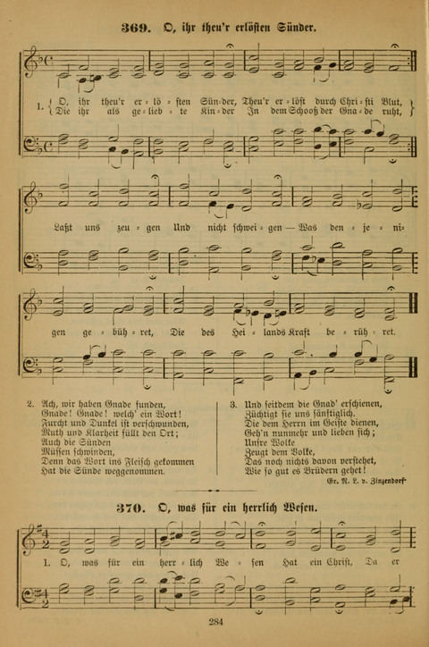 Die Glaubensharfe (With Melodies): Gesangbuch der deutschen Baptisten-Gemeinden. Herausgegeben auf Beschluß der Bundeskonferenz der Deutchen Baptisten-Gemeinden von America (2. ed) page 284