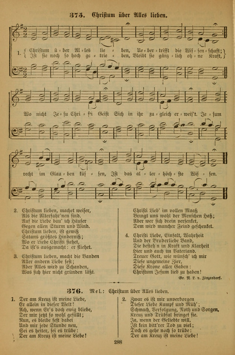 Die Glaubensharfe (With Melodies): Gesangbuch der deutschen Baptisten-Gemeinden. Herausgegeben auf Beschluß der Bundeskonferenz der Deutchen Baptisten-Gemeinden von America (2. ed) page 288