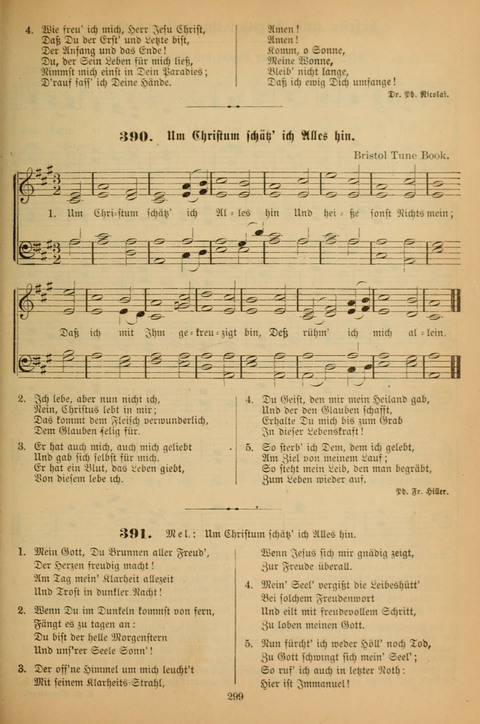 Die Glaubensharfe (With Melodies): Gesangbuch der deutschen Baptisten-Gemeinden. Herausgegeben auf Beschluß der Bundeskonferenz der Deutchen Baptisten-Gemeinden von America (2. ed) page 299