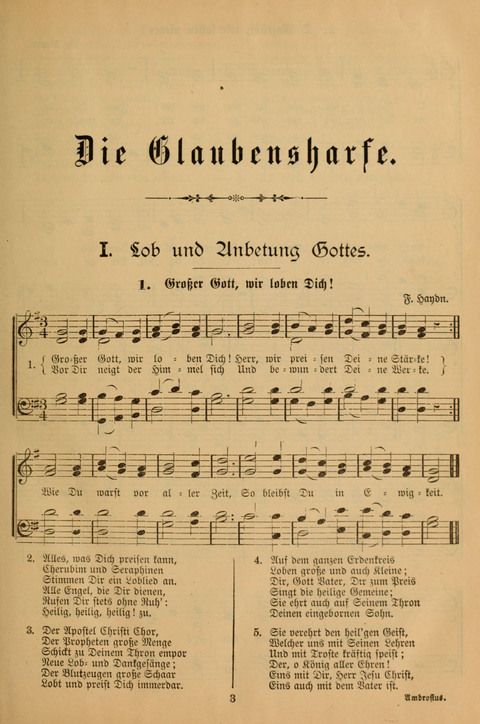 Die Glaubensharfe (With Melodies): Gesangbuch der deutschen Baptisten-Gemeinden. Herausgegeben auf Beschluß der Bundeskonferenz der Deutchen Baptisten-Gemeinden von America (2. ed) page 3